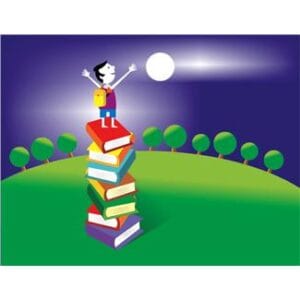 Boy on books
